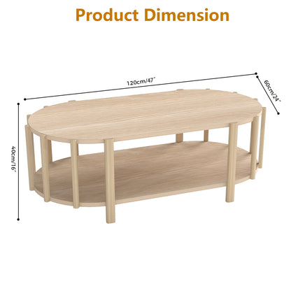 Table basse bois double plateau -