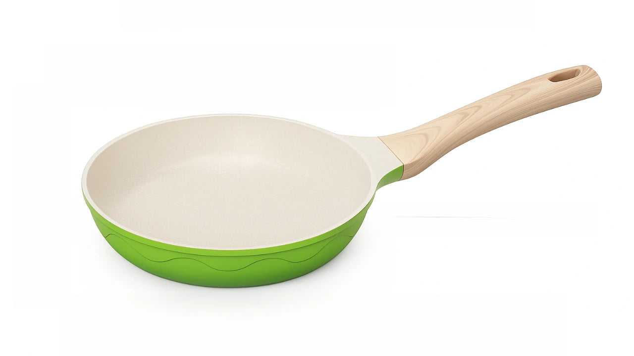 Poêle céramique à frire non toxique - Vert