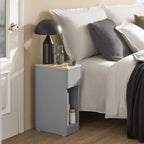 Table de chevet lot de 2 pas cher étroite moderne -