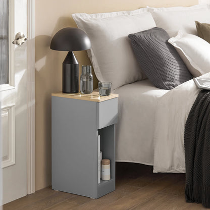 Table de chevet lot de 2 pas cher étroite moderne -