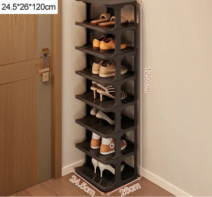 Meuble à chaussure blanc simple et moderne - Noir 8-étages