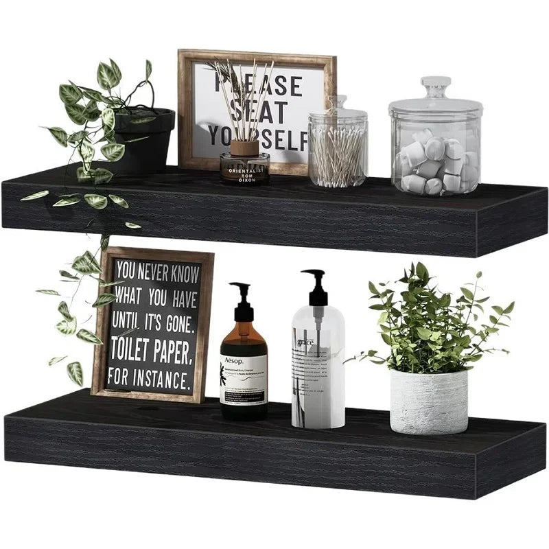 étagère murale noir rectangle -