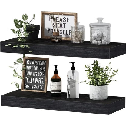 étagère murale noir rectangle -