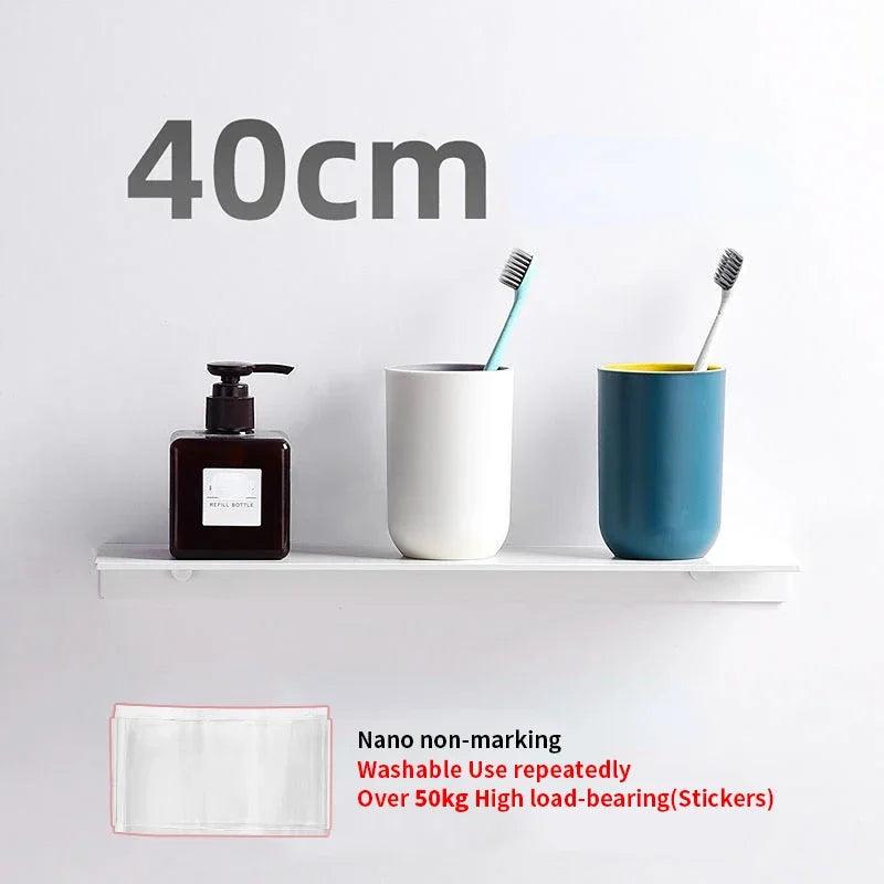 Étagère salle de bain flottante murale - Blanc-40CM