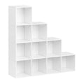 Meuble de rangement escalier cubique 120 x 120 x 30 cm - Blanc Meuble de rangement