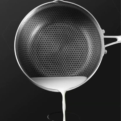 Casserole inox avec couvercle -