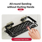 Étagère salle de bain noir à suspendre -