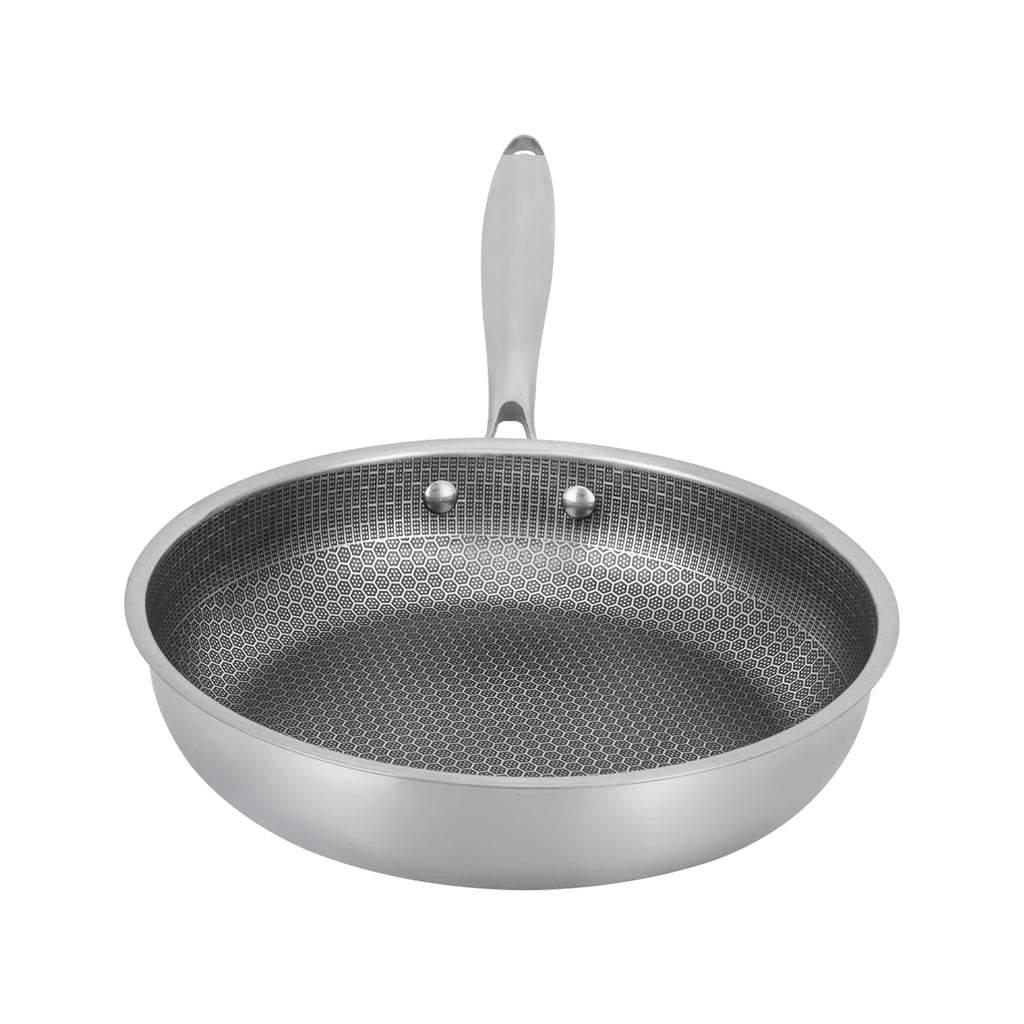 Poêle inox de qualité premium - Noir 26cm-35cm