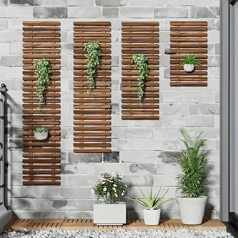 étagère bois plante murale -