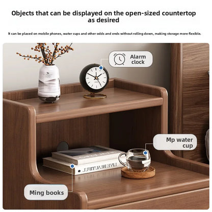 Table de chevet bois foncé de haute qualité -