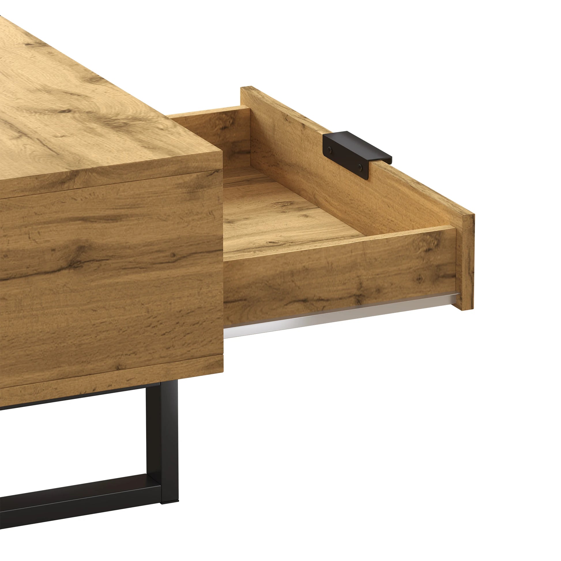 Table basse bois massif rectangulaire 100×50×40 cm -