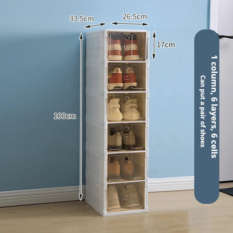 Meuble à chaussure haut minimaliste - 6 couches