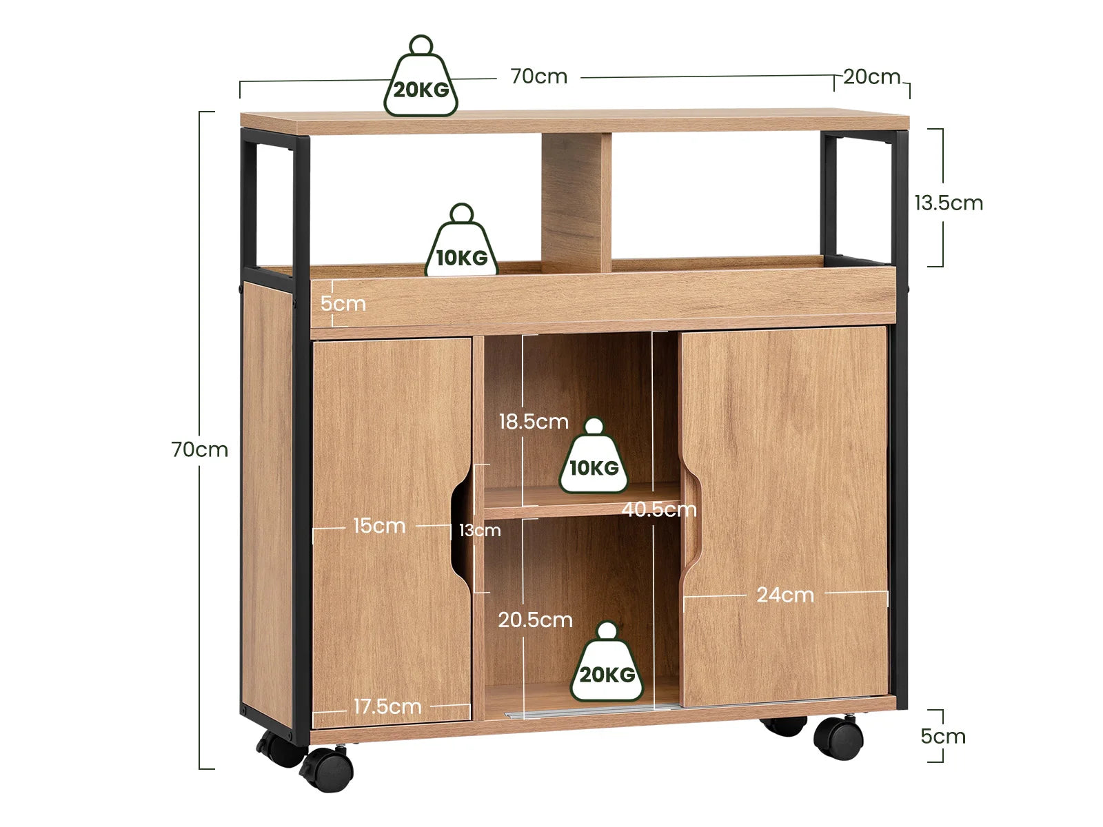 Meuble salle de bain original simple 70x70x20cm -