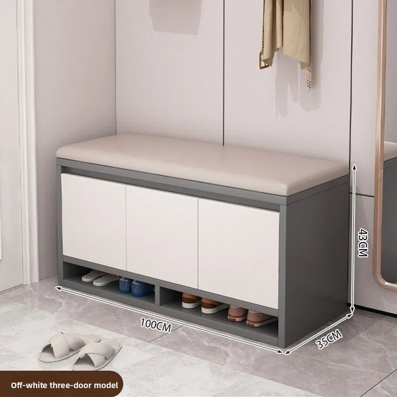 Meuble à chaussure avec tabouret intégré - DE