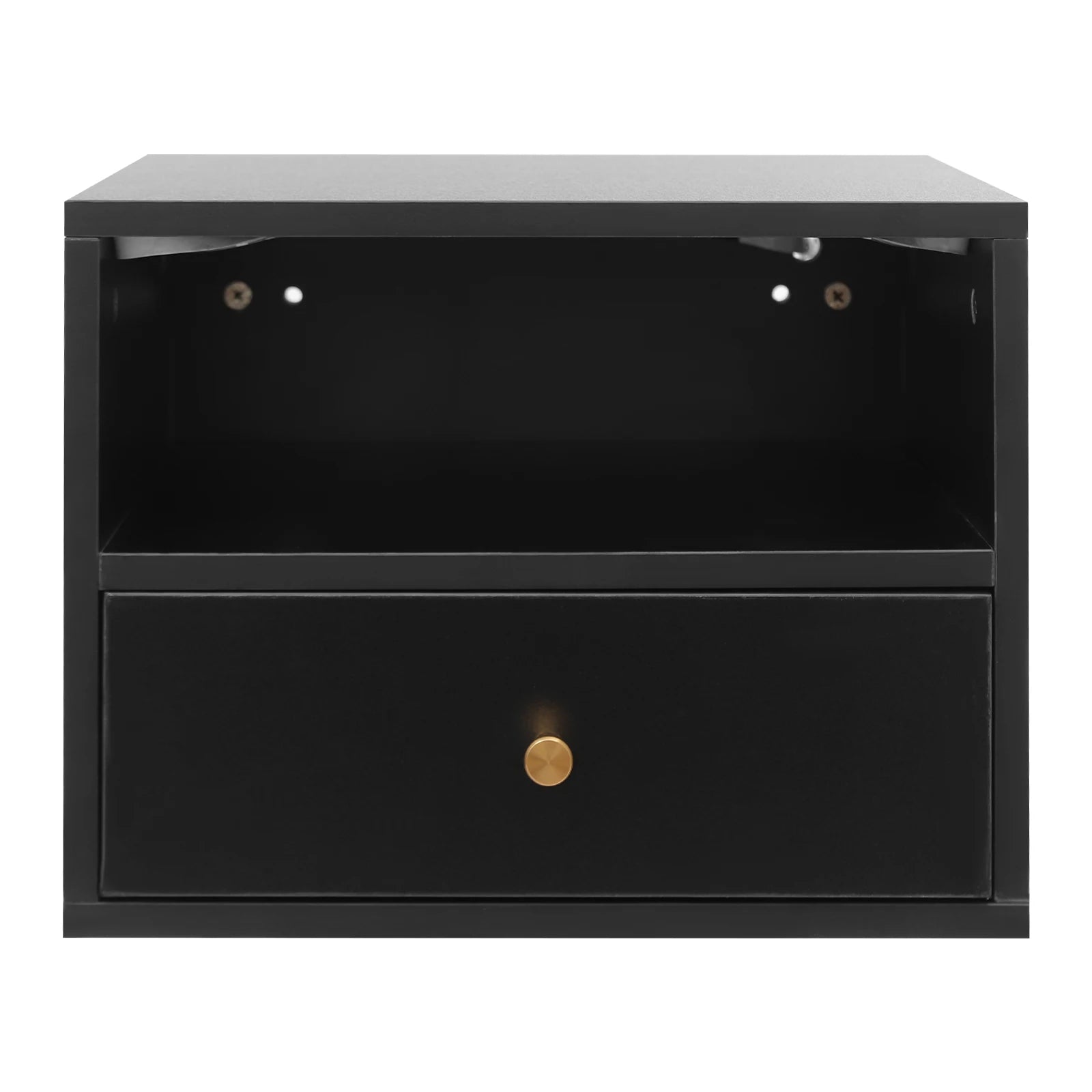 Table de nuit métal et panneaux de particules - 45*30*35cm - Noir Table de nuit