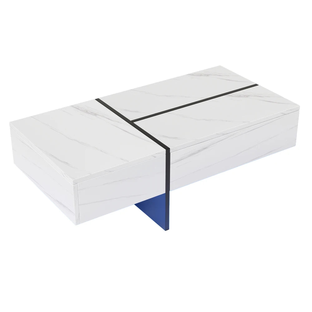 Table basse marbre rectangulaire imitations 100*50*34.5cm -