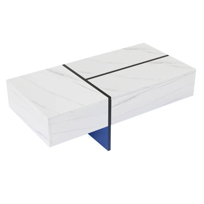 Table basse marbre rectangulaire imitations 100*50*34.5cm -