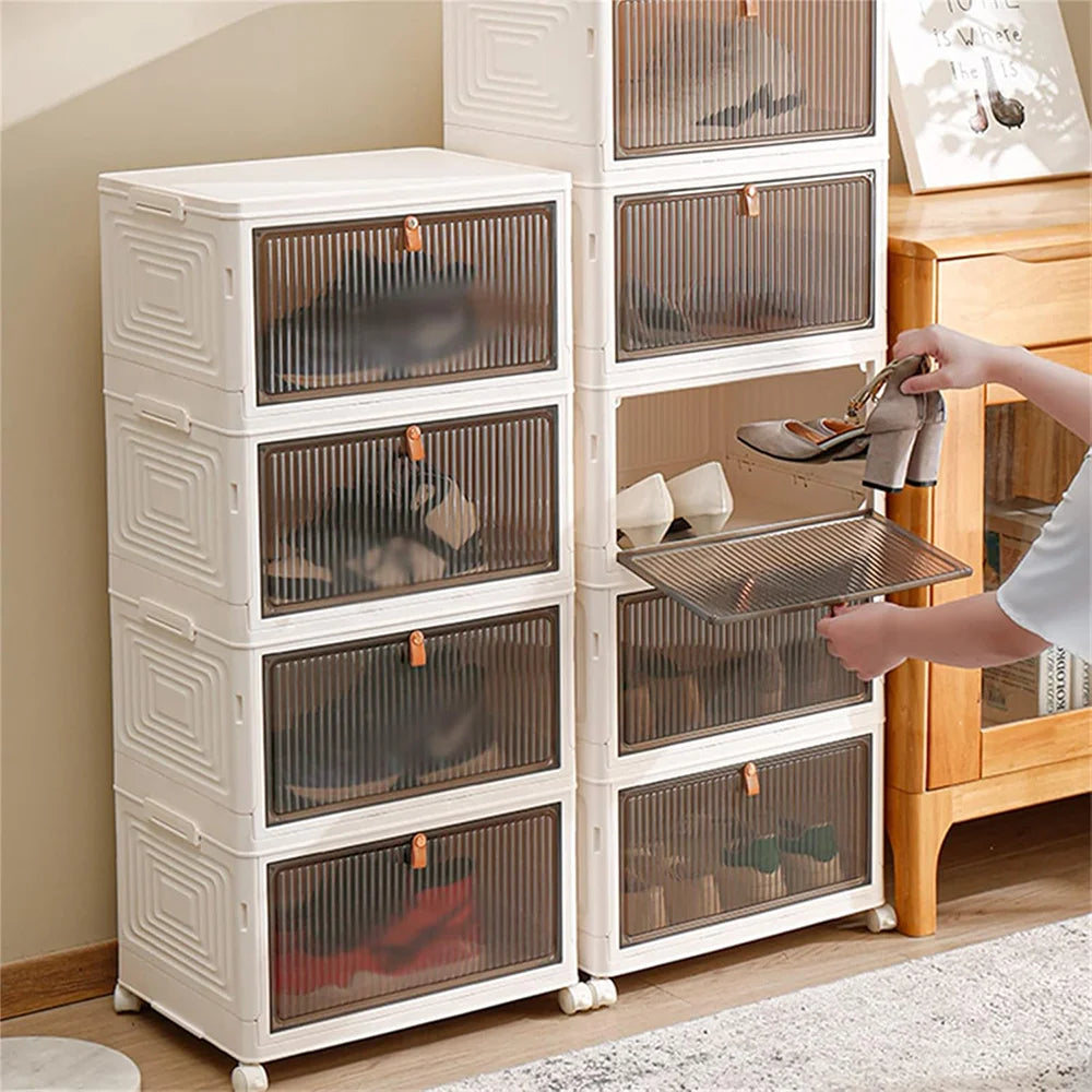 Meuble à chaussure pratique et simple en boite de rangement -