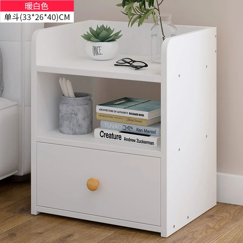 Table de nuit bibliothèque en bois - D - 33x26x40cm