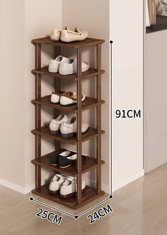 Meuble à chaussure sous escalier - Marron 6 couches 25cm