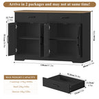 Meuble de rangement industriel de 120cm de large -