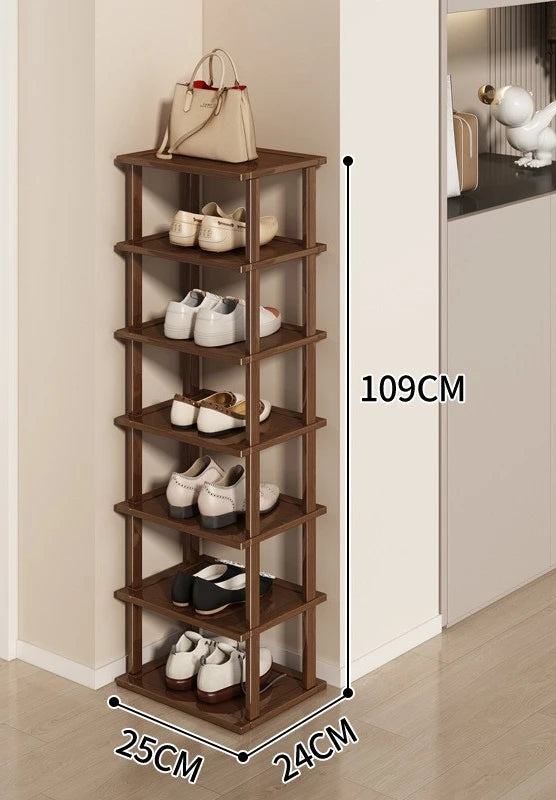 Meuble à chaussure sous escalier - Marron 7 couches 25cm