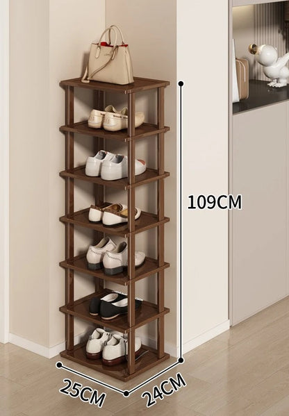 Meuble à chaussure sous escalier - Marron 7 couches 25cm