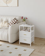 Table de chevet 2 ensembles avec doubles tiroirs -