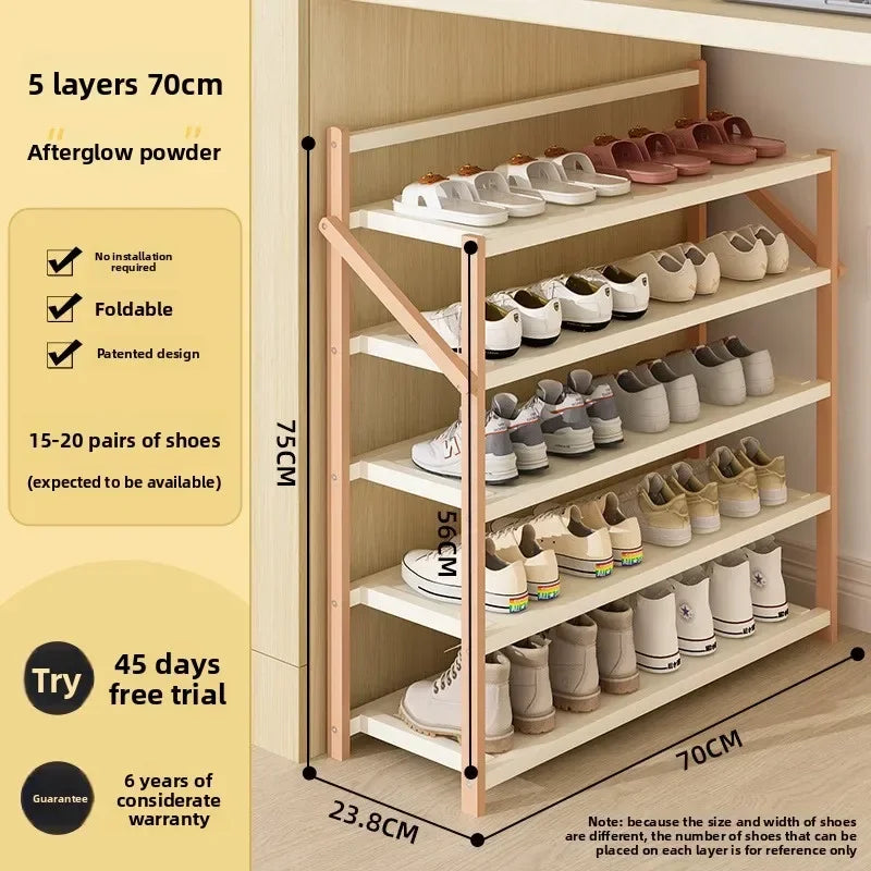 Meuble à chaussure palette artisanale - 5C-70cm-Poudre