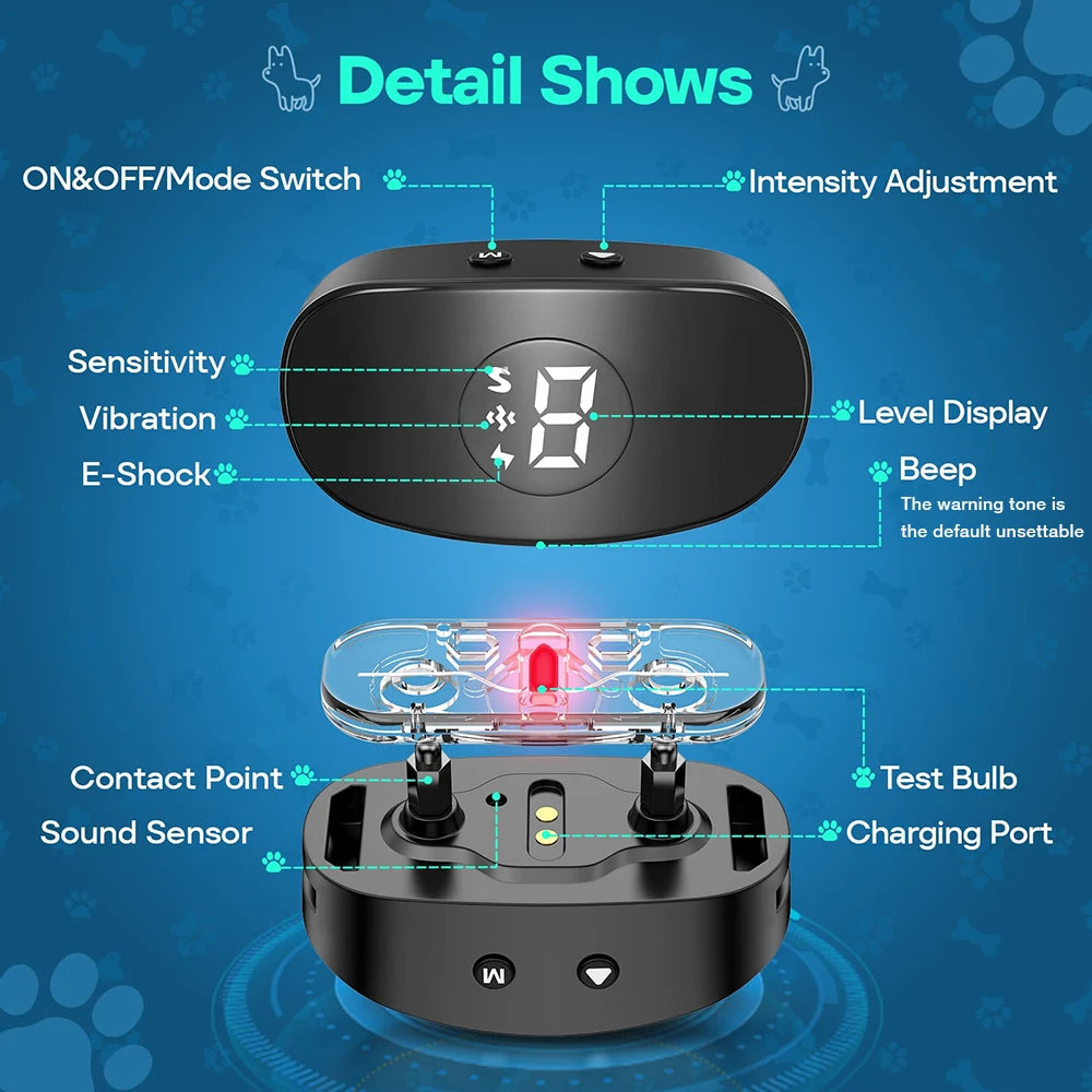 collier anti aboiement électrochoc moderne -