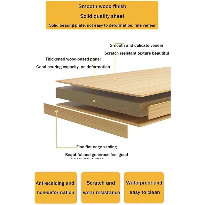 Table de nuit d'appoint simple en bois -