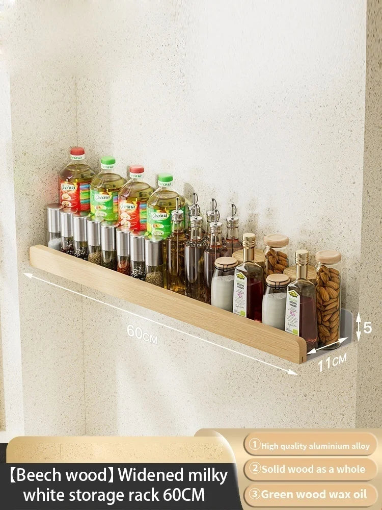 étagère murale bois massif - vendu à l'unité - Bois blanc 60cm