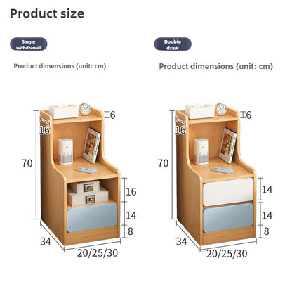 Table de nuit compacte avec 3 tiroirs moderne -