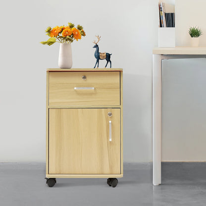 Table de nuit roulante à deux niveaux -