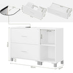 Meuble de rangement bas salle de bain blanche moderne -