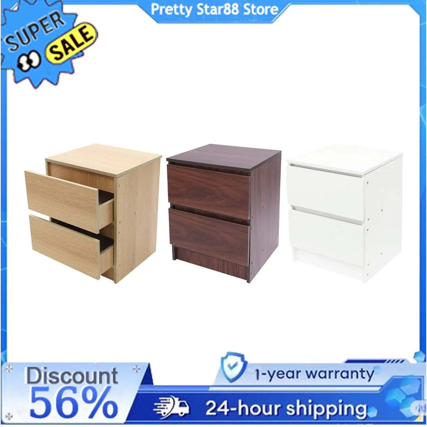 Table de nuit de luxe résistante blanche -