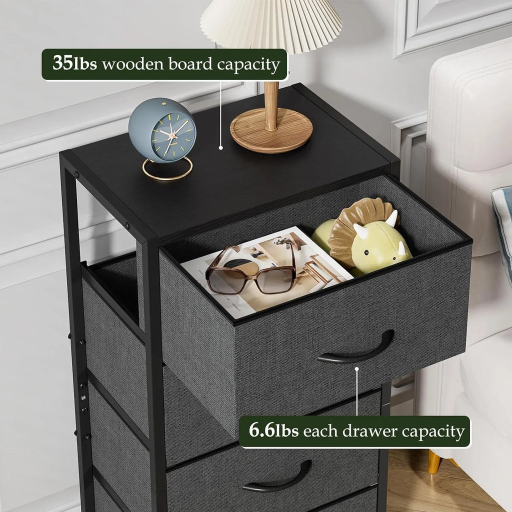 Table de nuit commode verticale à 4 tiroirs -