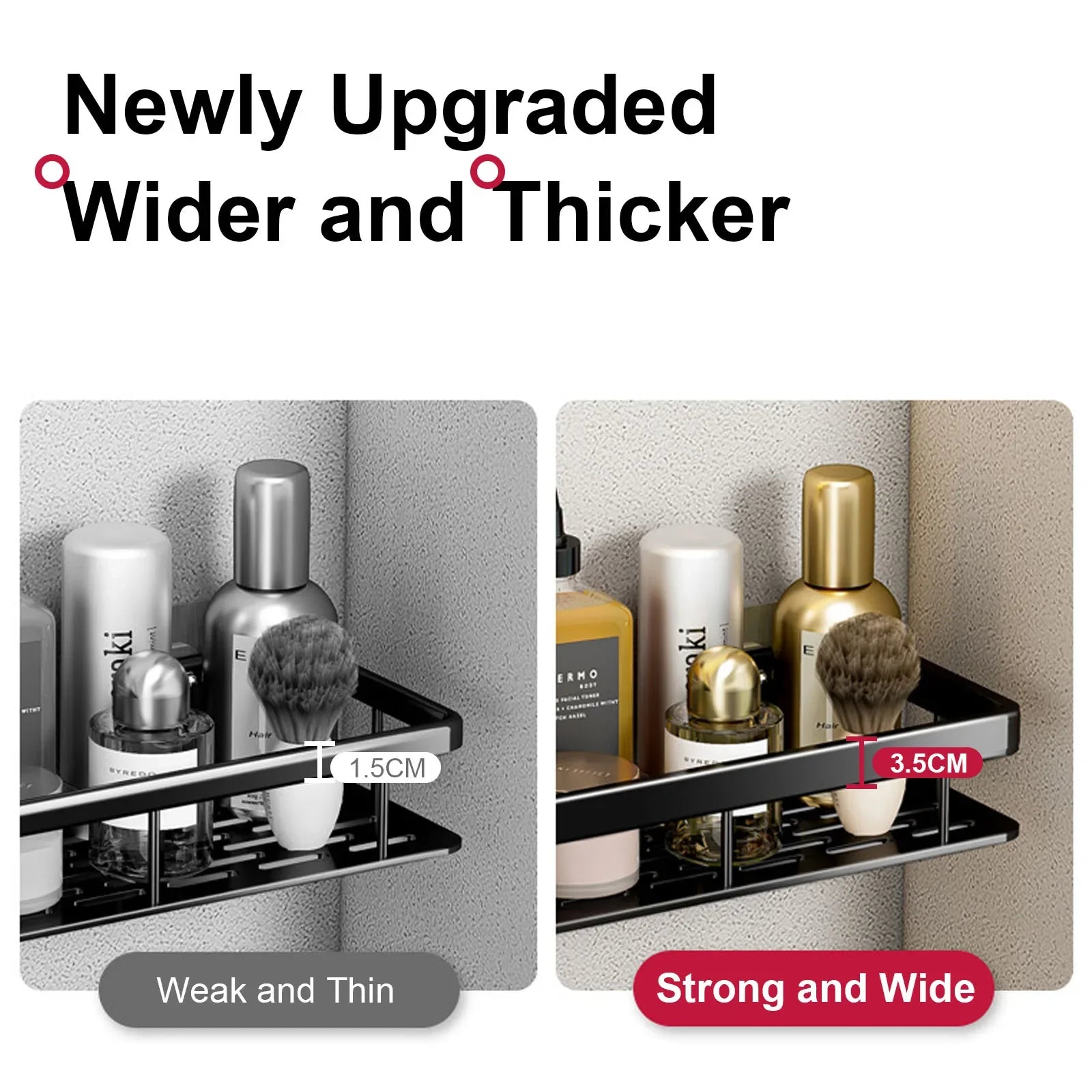 Étagère salle de bain noir à suspendre -