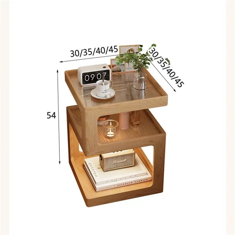 Table de nuit moderne en bois de luxe tendance -