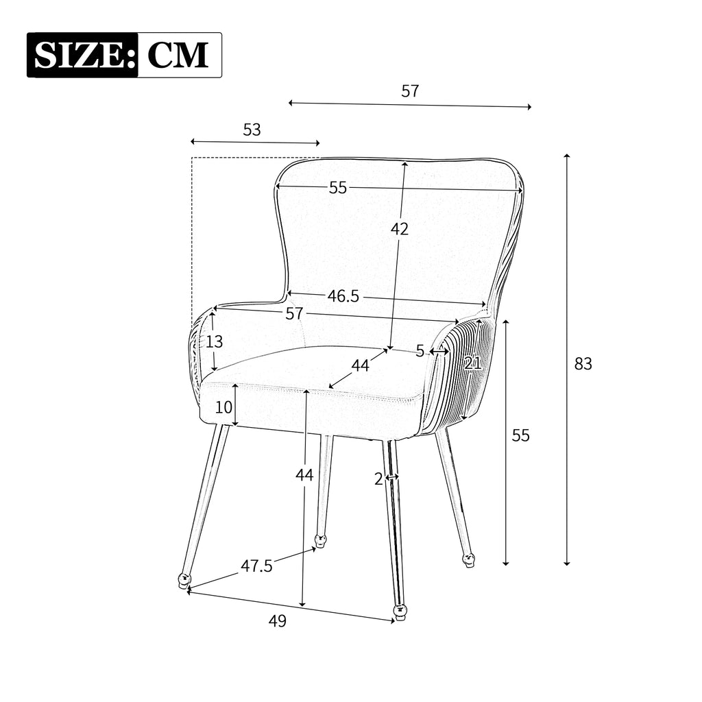 Chaise salle à manger velours blanc 2 ensembles de luxe -