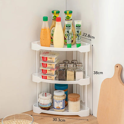 Étagère d'angle cuisine à poser simple - C