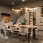 Chaise salle à manger cuir microfibre 2 pièces de luxe -