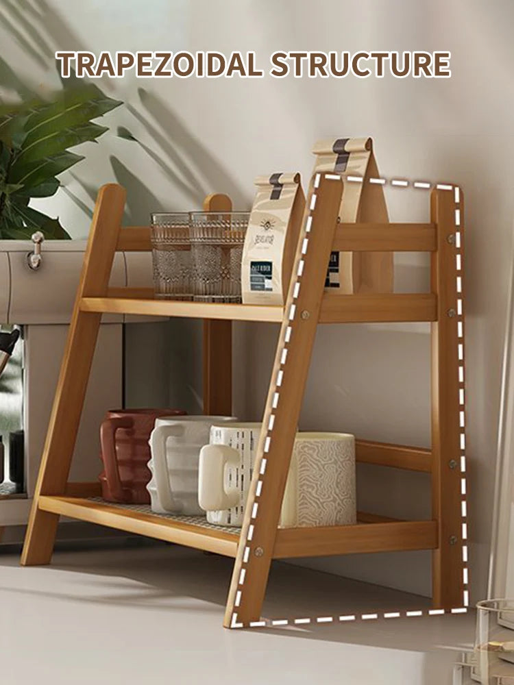 Étagère café en bois originale -