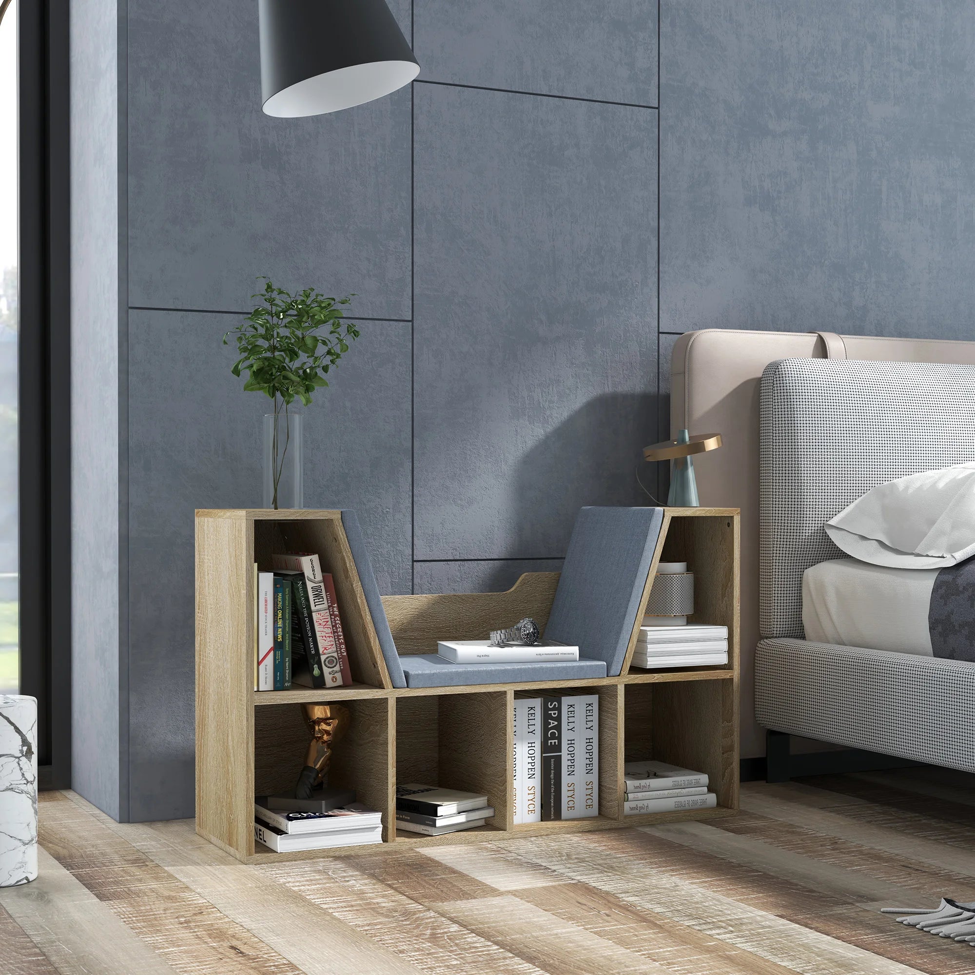 Étagère cube rectangulaire pour livre 102X30X61Cm -