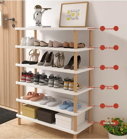 Meuble à chaussure marron en bois -