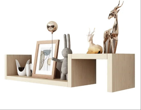 étagère murale en bois flottante de haute qualité 1 /2PCS - Jaune