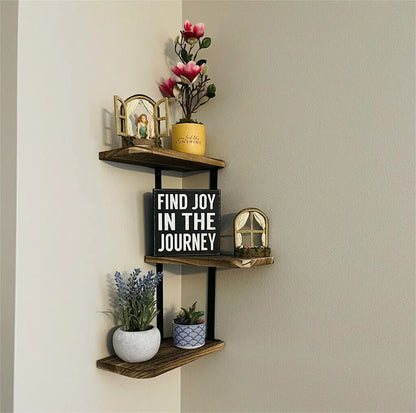 Étagère d'angle murale à 3 niveaux -