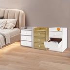 Mini Table de nuit avec poignée et 3 tiroirs -