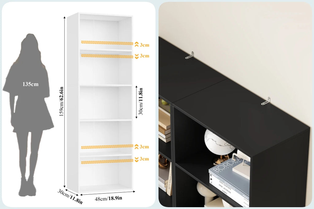 Meuble de rangement à fourniture 48x30x159cm -