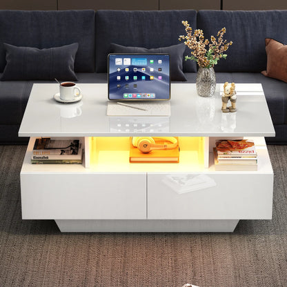 Table basse Multifonction à LED 90x55x41 Cm -